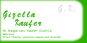gizella kaufer business card